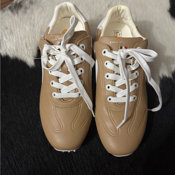 DUCA DEL COSMA Queenscup Women's Spikeless Golf Shoes, Sz 7 NEW, Light Brown - Picture 10 of 11